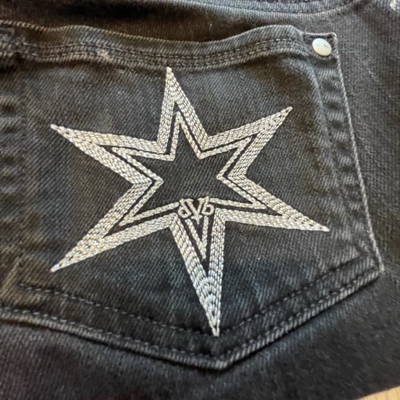 Victoria Beckham BLKSTR Embroidered Jeans Sz 27 - Picture 2 of 10